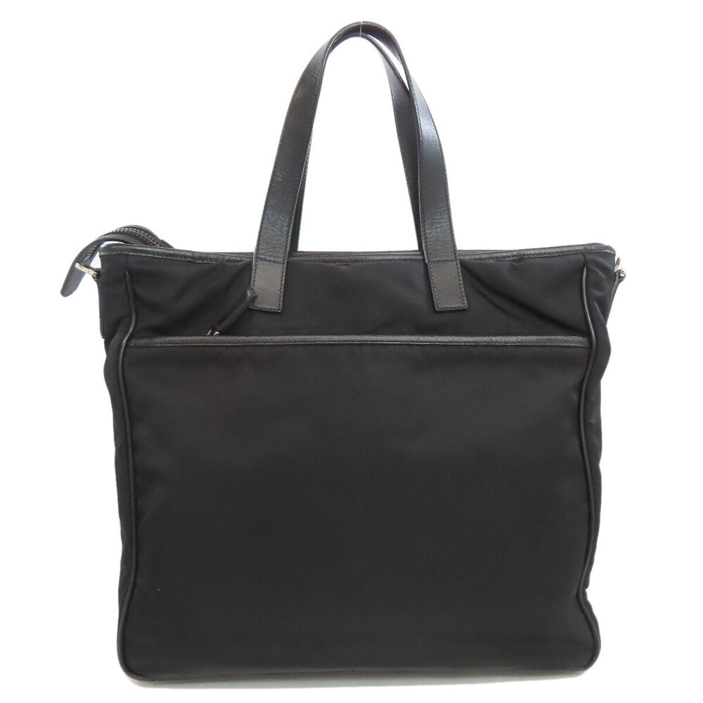 Prada Leather Tote Bag Shoulder black Saffiano